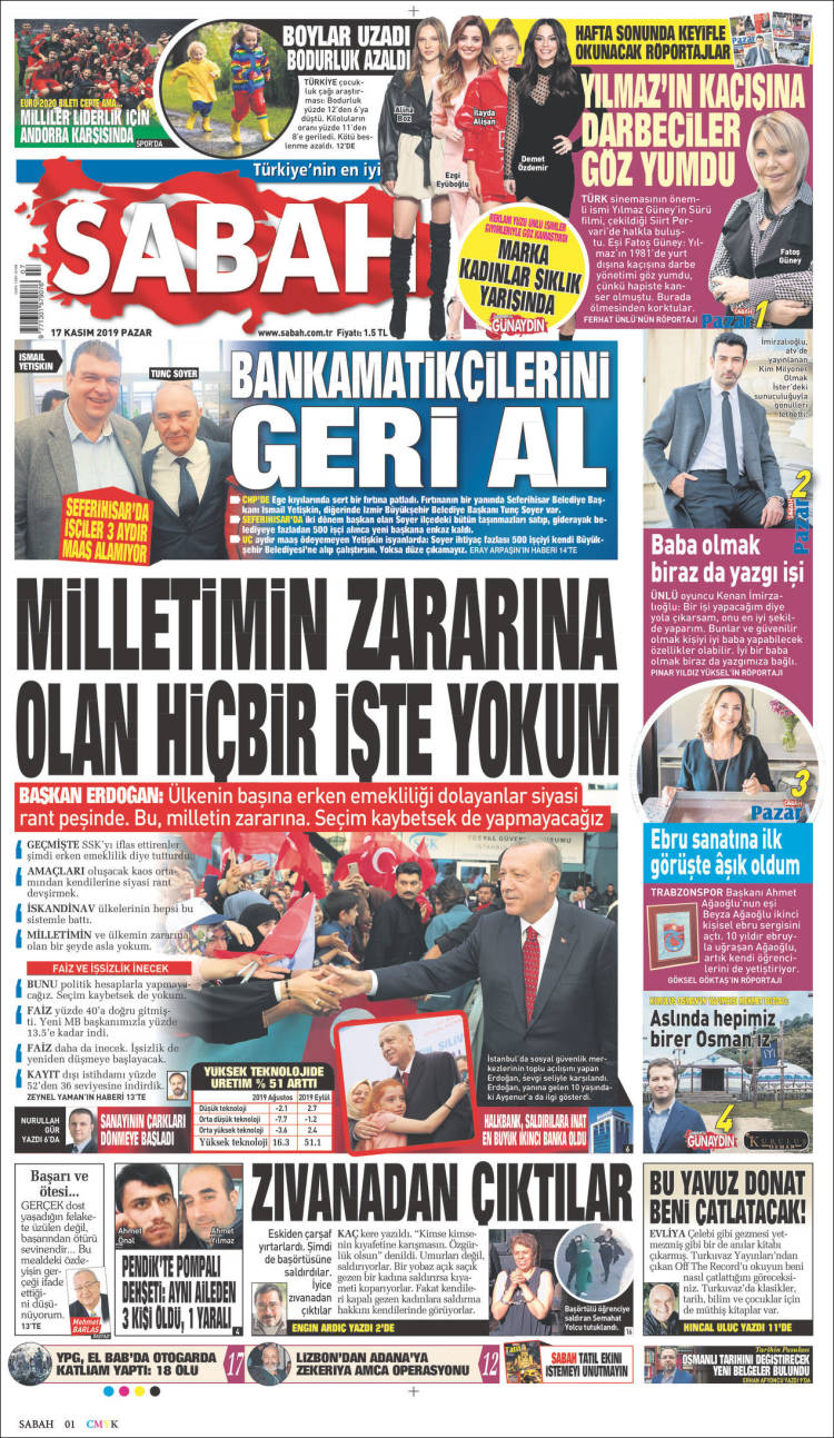 Portada de Sabah (Turqu&iacute;a)