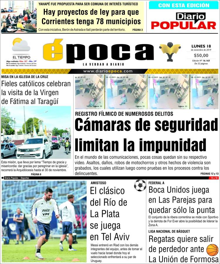 Portada de Diario Época (Argentina)