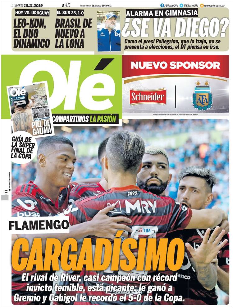 Portada de Olé (Argentina)