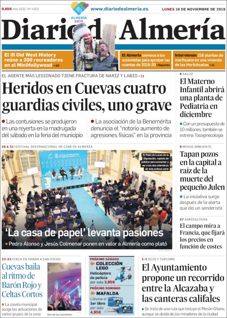 Portada de Diario de Almería (España)