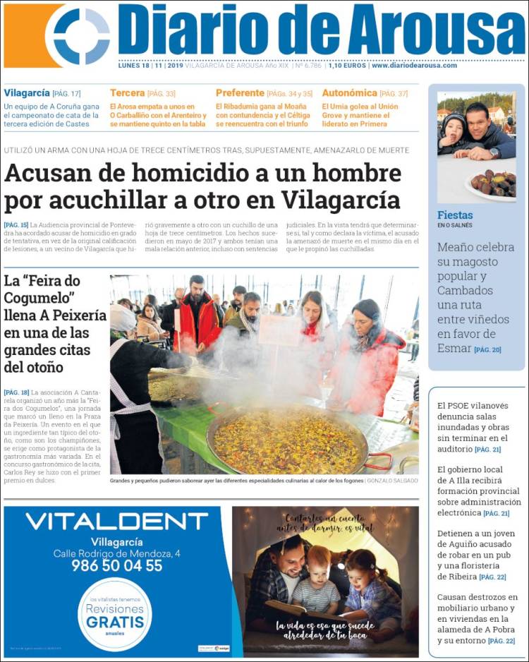 Portada de Diario de Arousa (España)