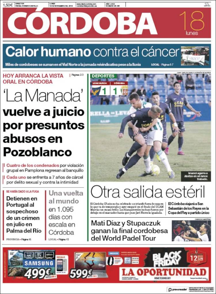 Portada de Diario de Córdoba (España)