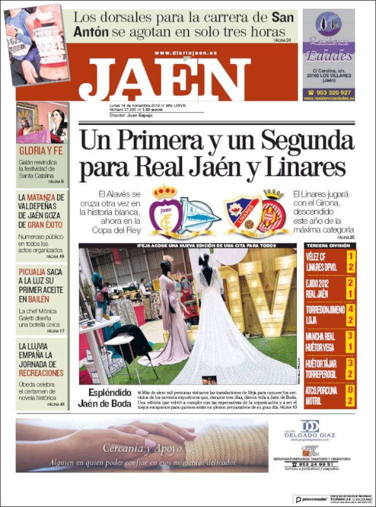 Portada de Diario Jaén (España)