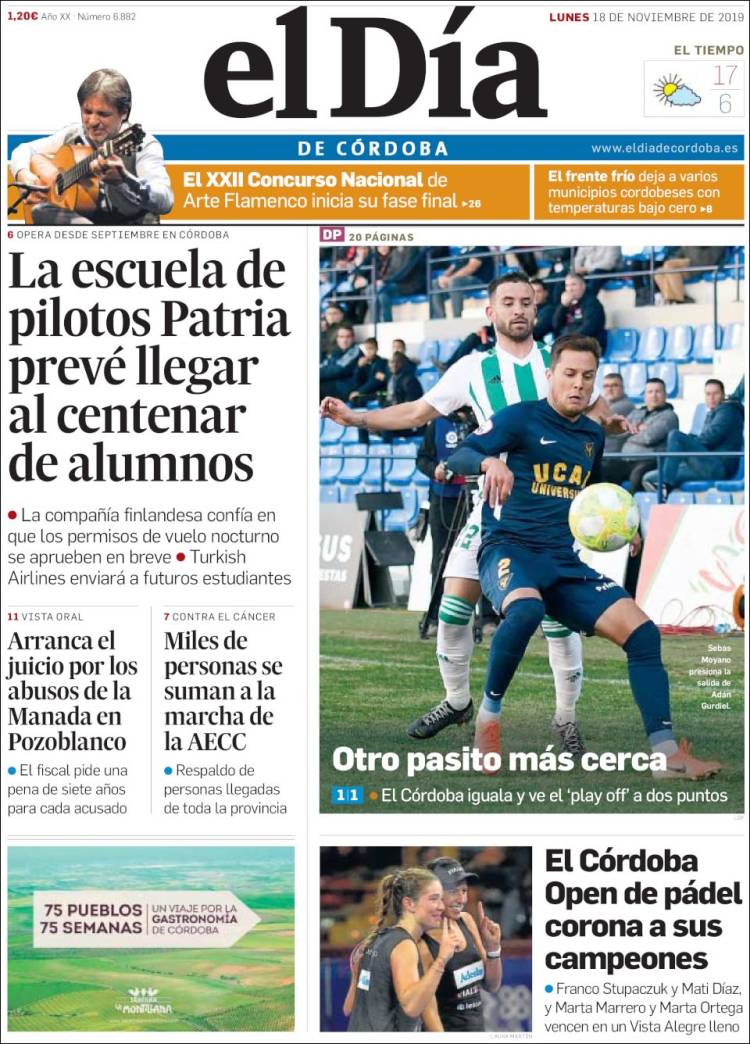 Portada de El Día de Córdoba (España)