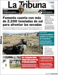 Portada de La Tribuna de Albacete (España)