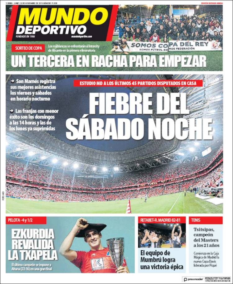 Portada de Mundo Deportivo Bizkaia (España)