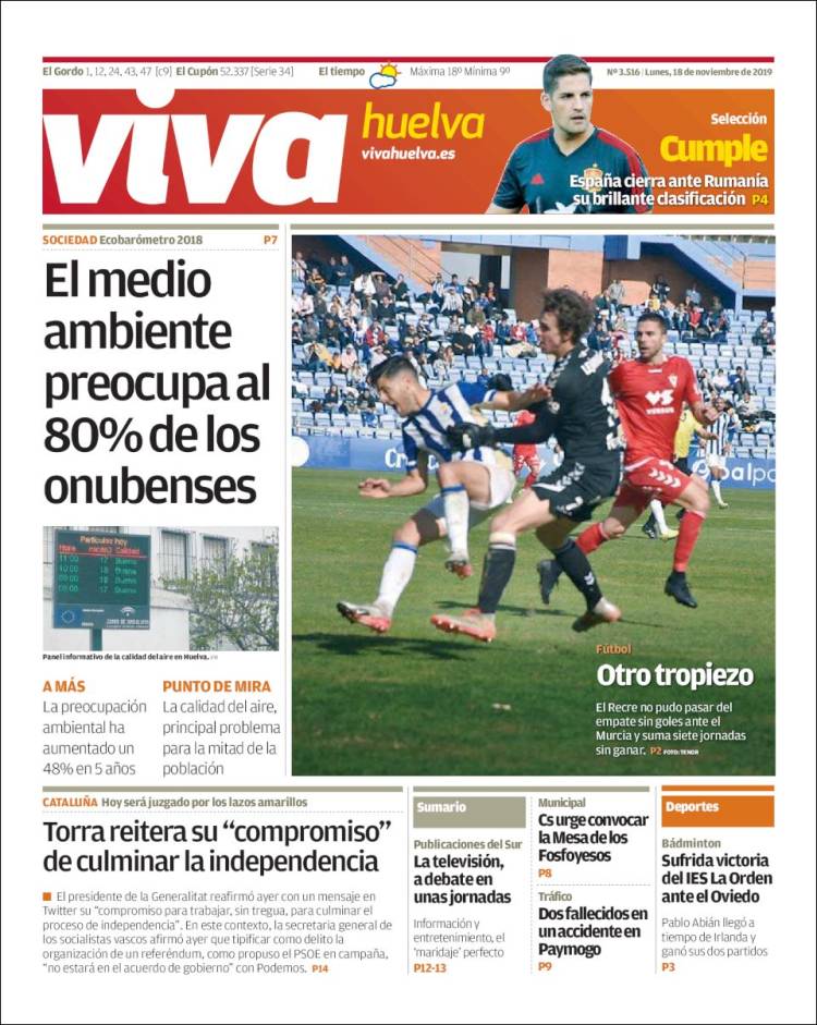 Portada de Viva Huelva (España)