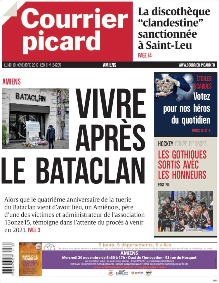 Portada de Courrier Picard (Francia)