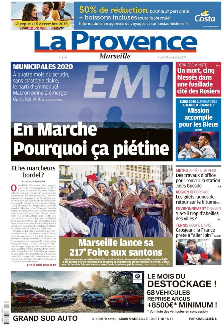 Portada de La Provence (Francia)