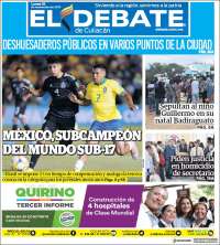 Portada de El Debate de Culiacán (México)