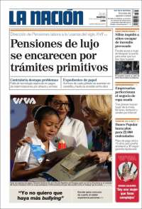 Portada de La Nación - Costa Rica (Costa Rica)