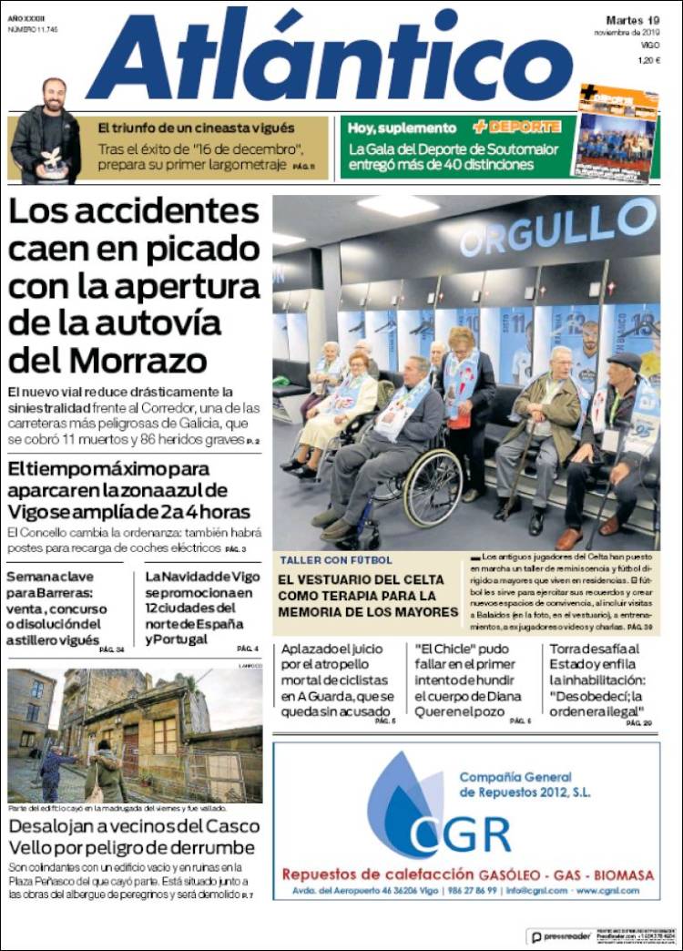 Portada de Atlántico Diario (Spain)