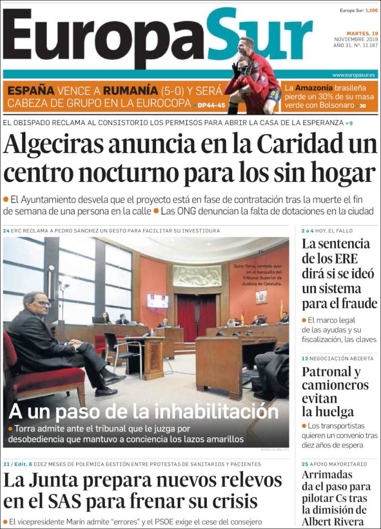 Portada de Europa Sur (Spain)