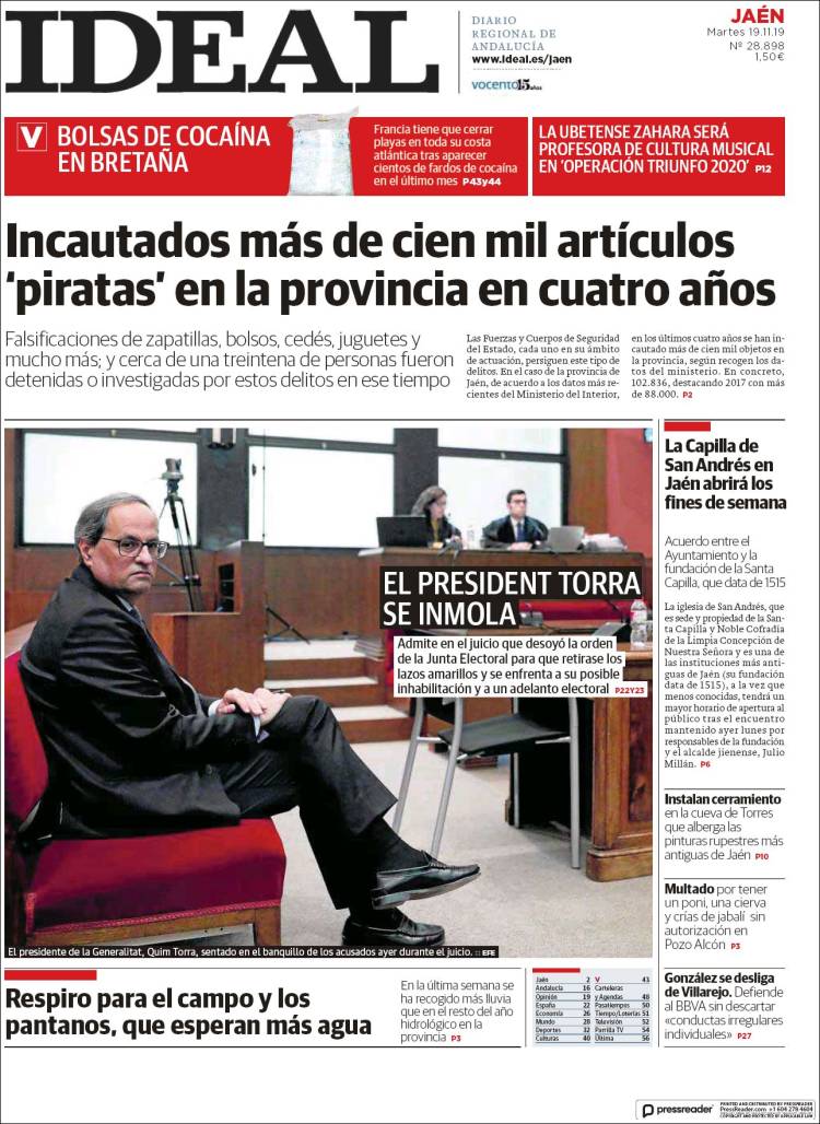 Portada de El Ideal de Jaén (España)