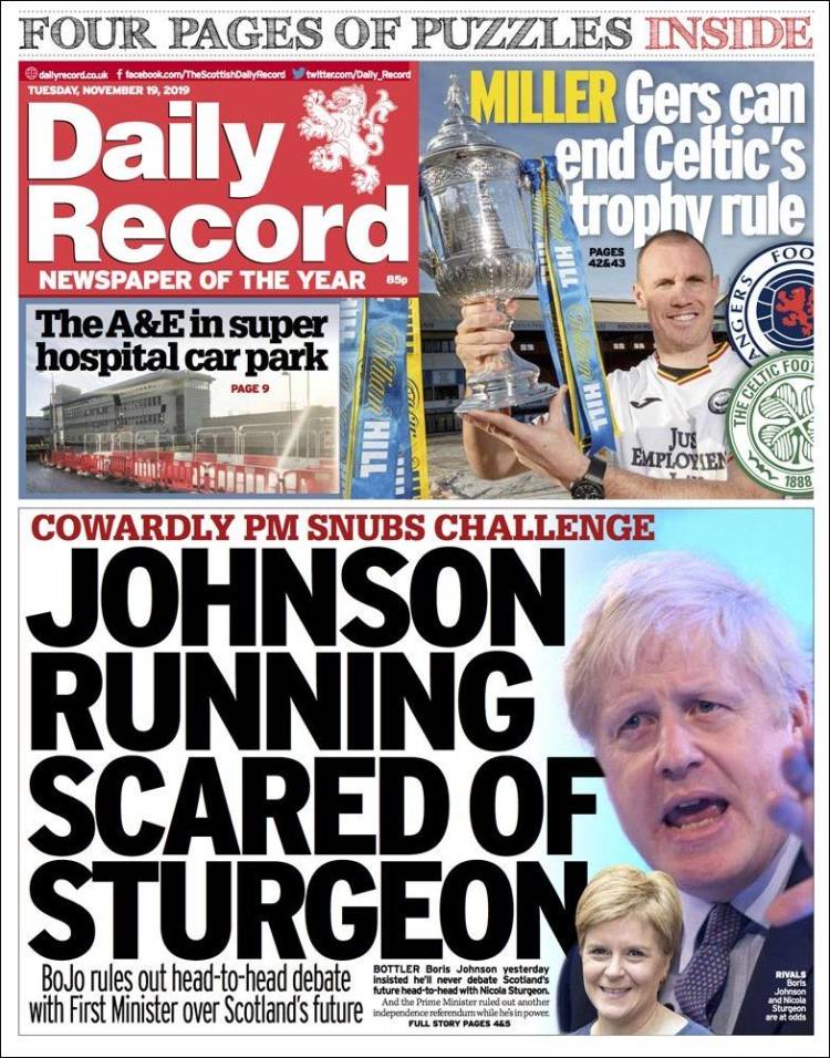 Portada de Daily Record (United Kingdom)