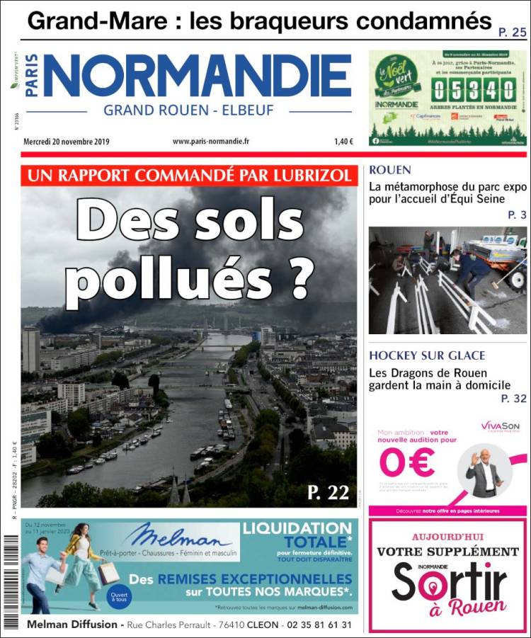 Portada de Paris Normandie (Francia)