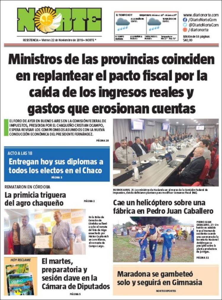 Portada de Diario Norte (Argentina)