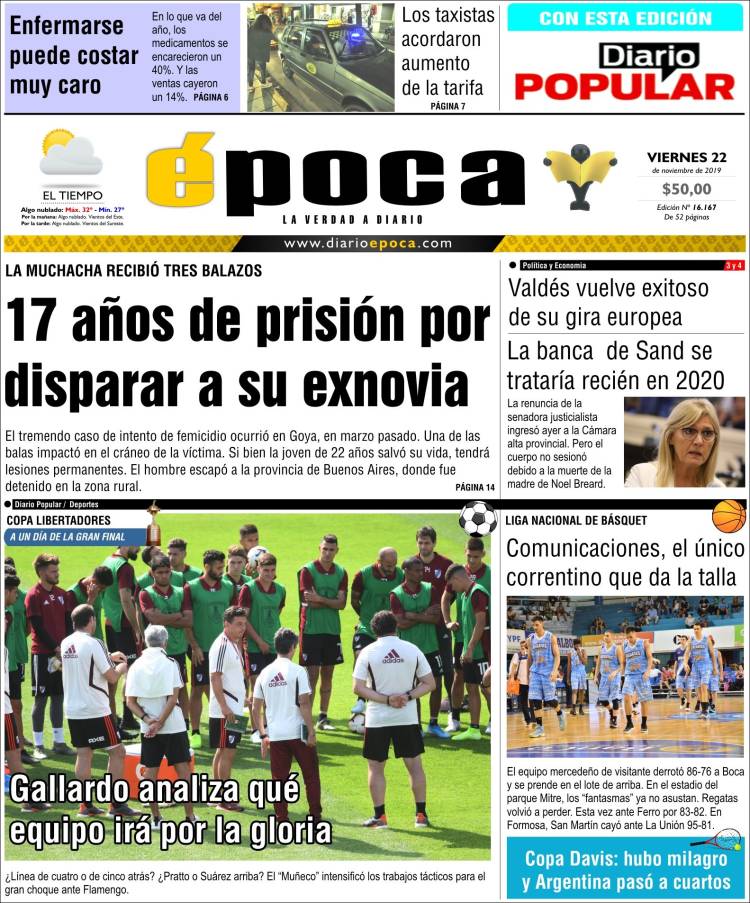 Portada de Diario Época (Argentina)
