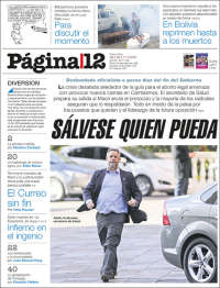 Portada de Página/12 (Argentina)