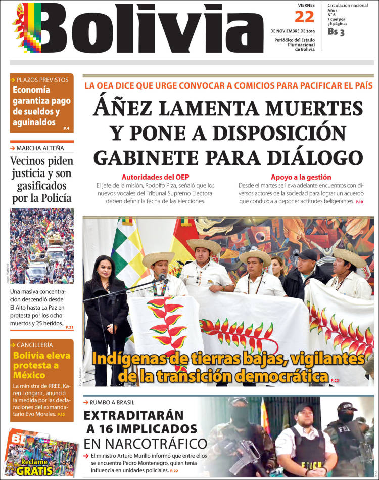 Portada de Cambio (Bolivia)