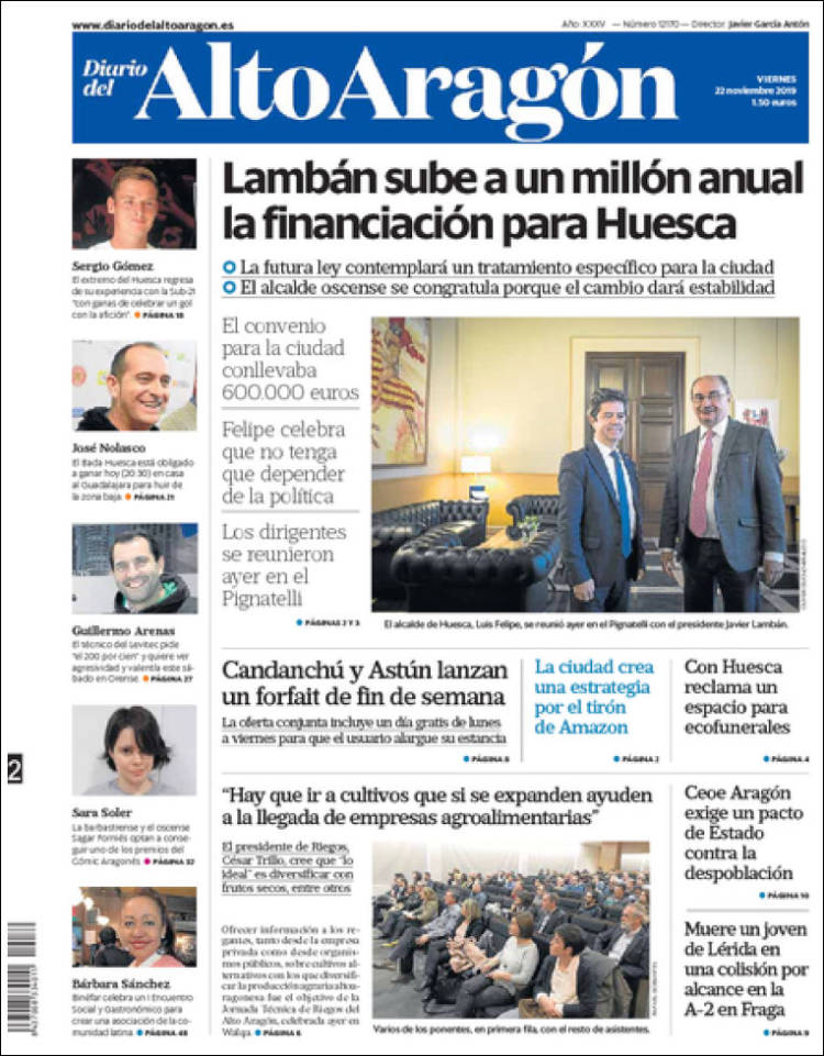 Portada de Diario del AltoAragón (España)