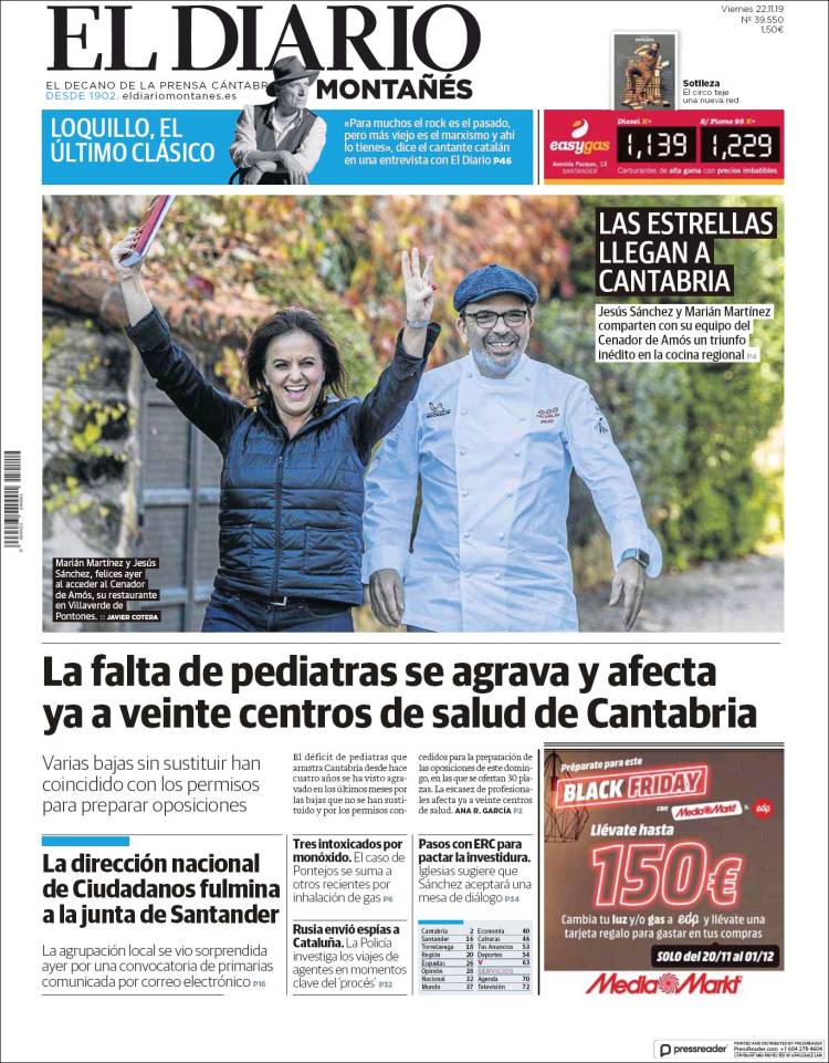 Portada de El Diario Montañés (Spain)