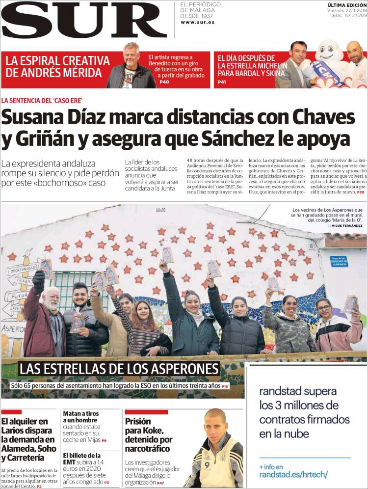 Portada de Diario el Sur (España)