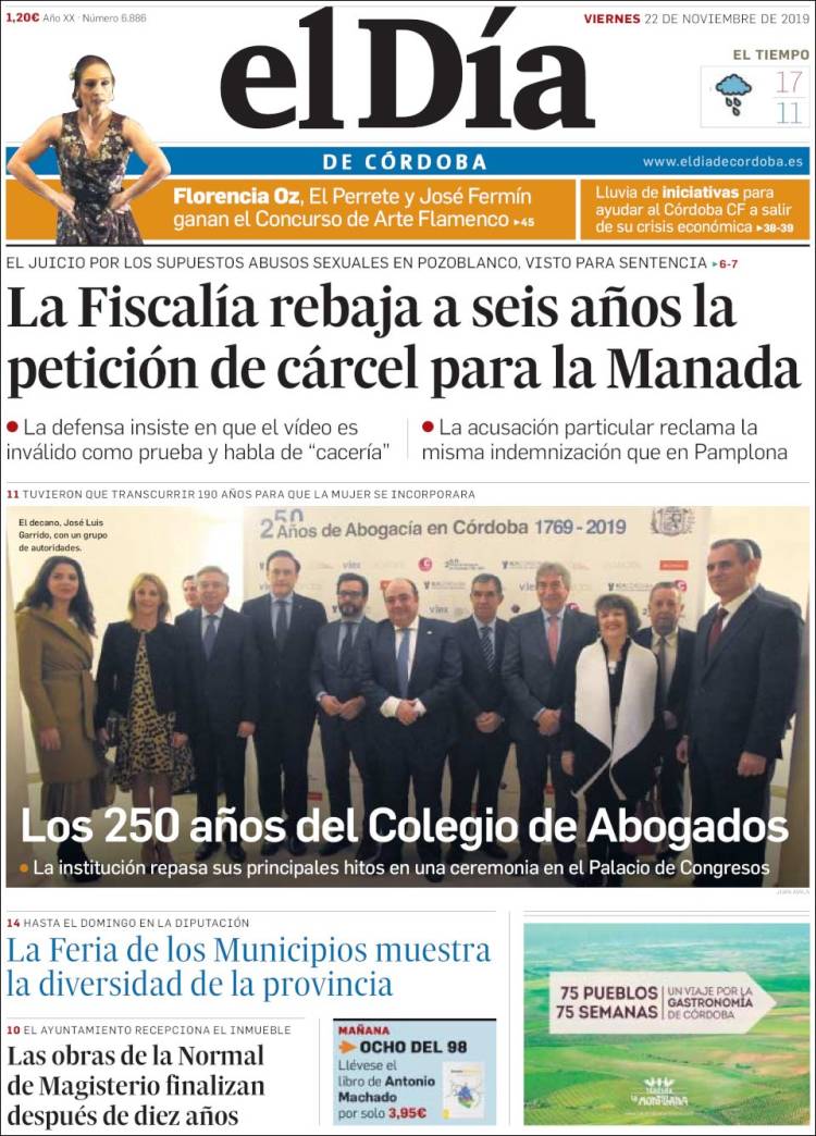 Portada de El Día de Córdoba (España)