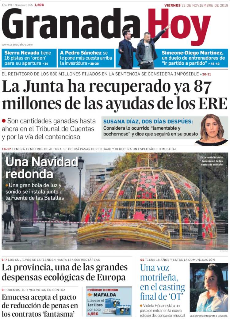 Portada de Granada Hoy (España)