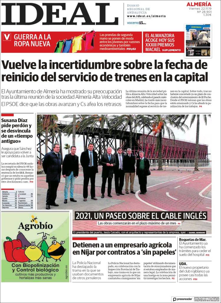 Portada de Ideal Almeria (España)