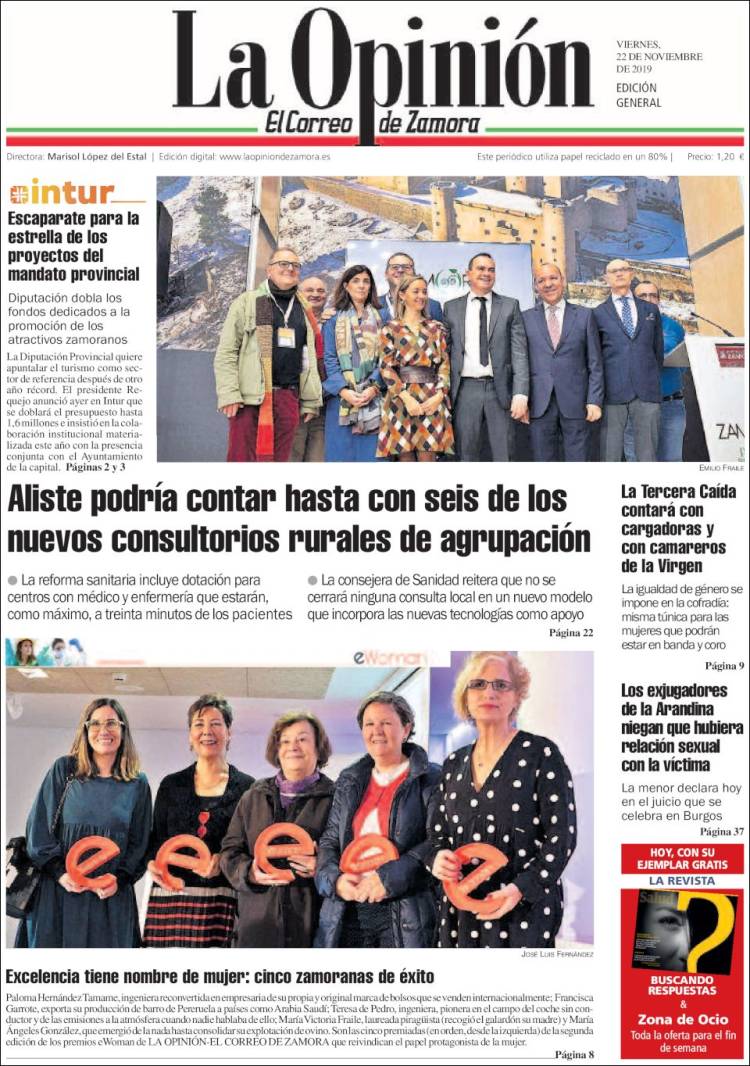 Portada de La Opinión - El Correo de Zamora (Spain)