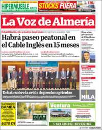 Portada de La Voz de Almería (España)