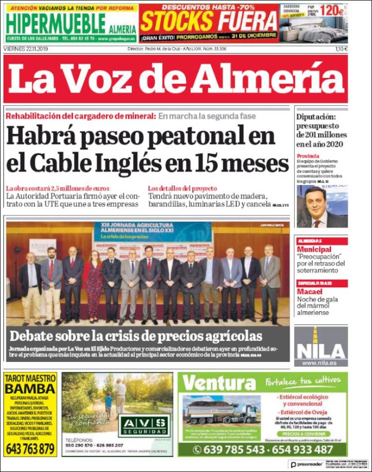 Portada de La Voz de Almería (Spain)