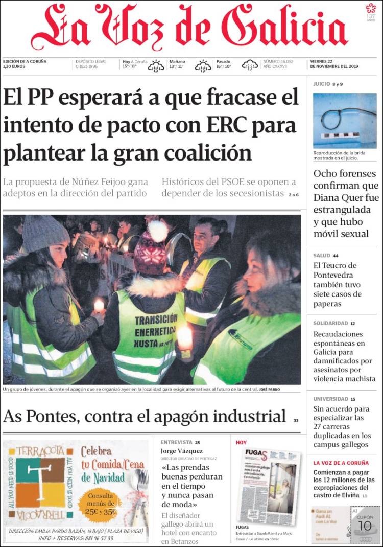 Portada de La Voz de Galicia (Spain)