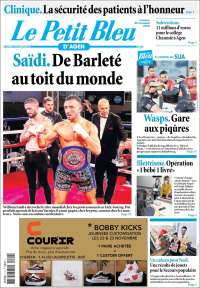 Portada de Le Petit Bleu (Francia)