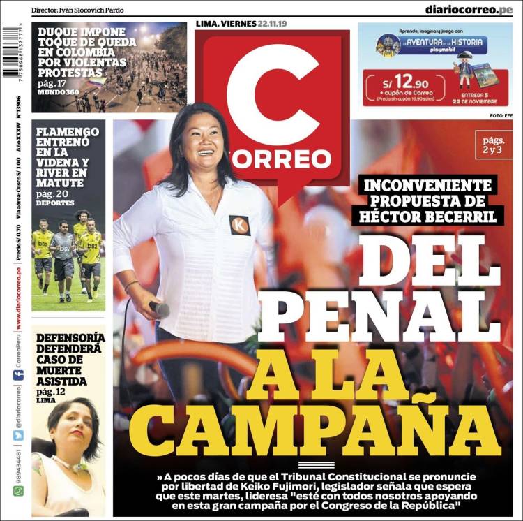Portada de Diario Correo (Per&uacute;)