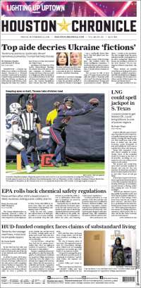 Portada de Houston Chronicle (USA)