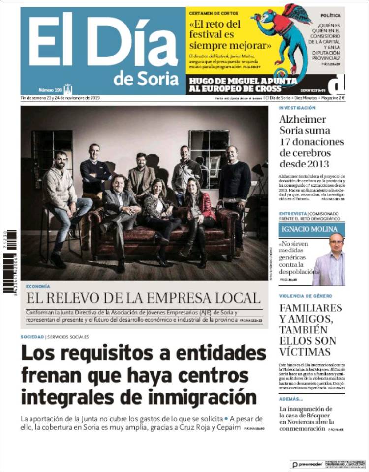 Portada de El Día de Soria (Espa&ntilde;a)