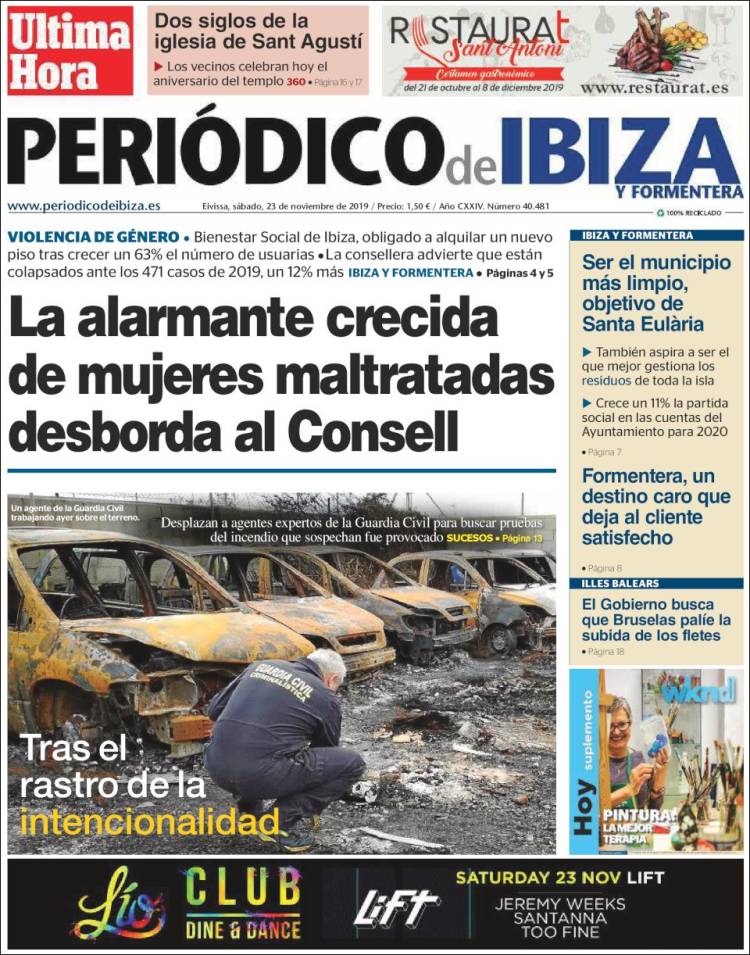 Portada de Periódico de Ibiza (Espa&ntilde;a)