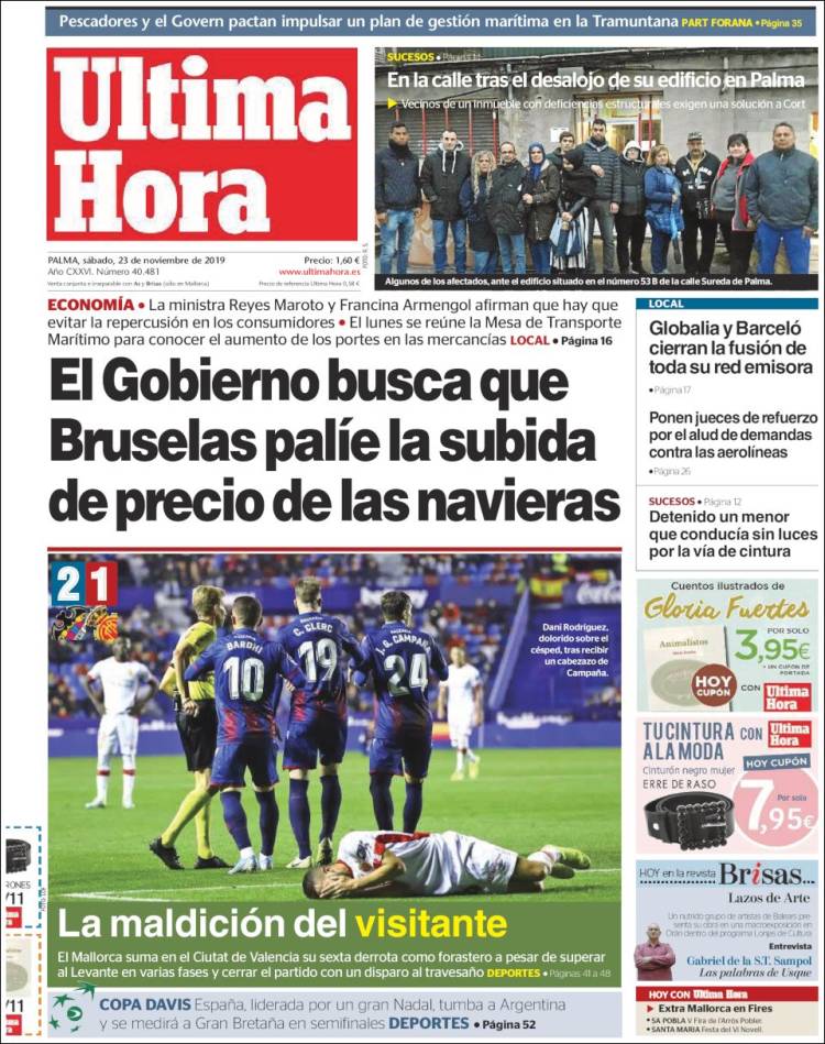 Portada de Última Hora (Espa&ntilde;a)