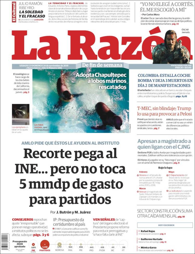 Portada de La Razón (M&eacute;xico)