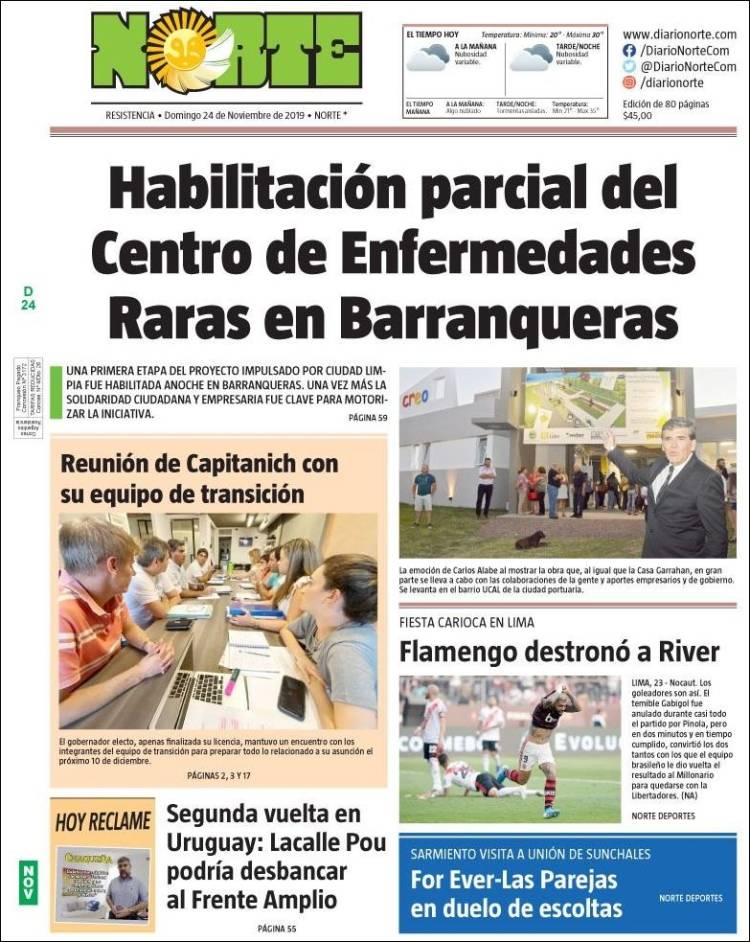 Portada de Diario Norte (Argentina)