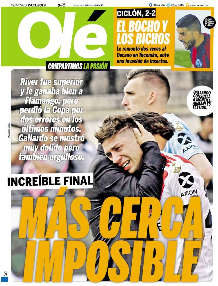 Portada de Olé (Argentina)