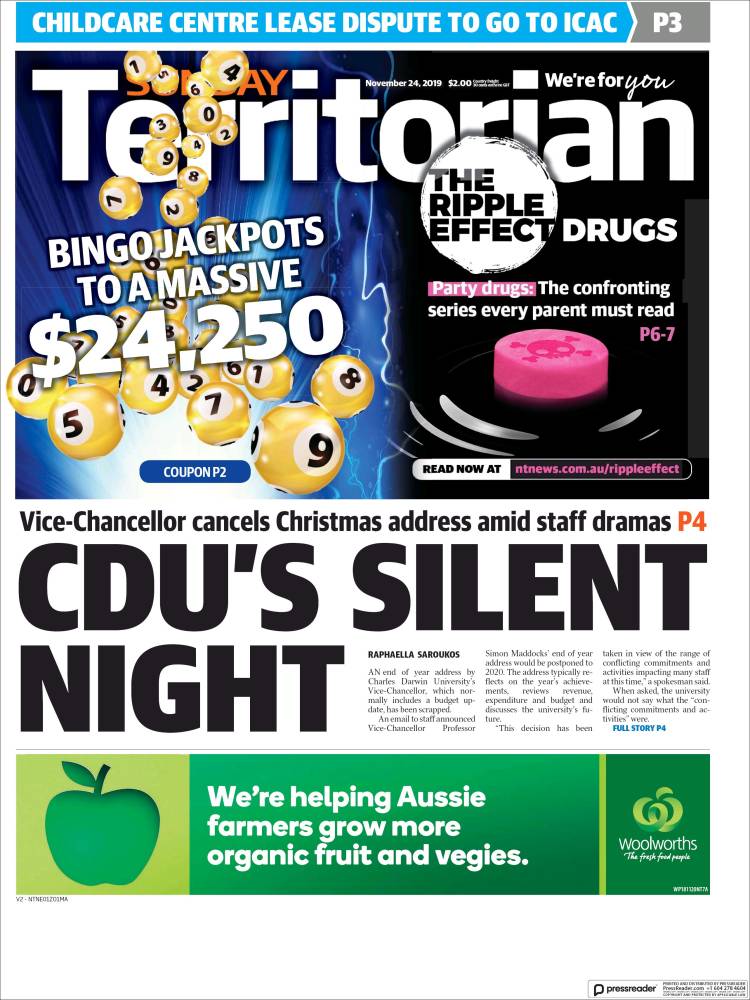 Portada de Northern Territory News (Australia)