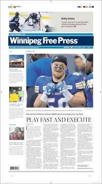 Portada de Winnipeg Free Press (Canadá)