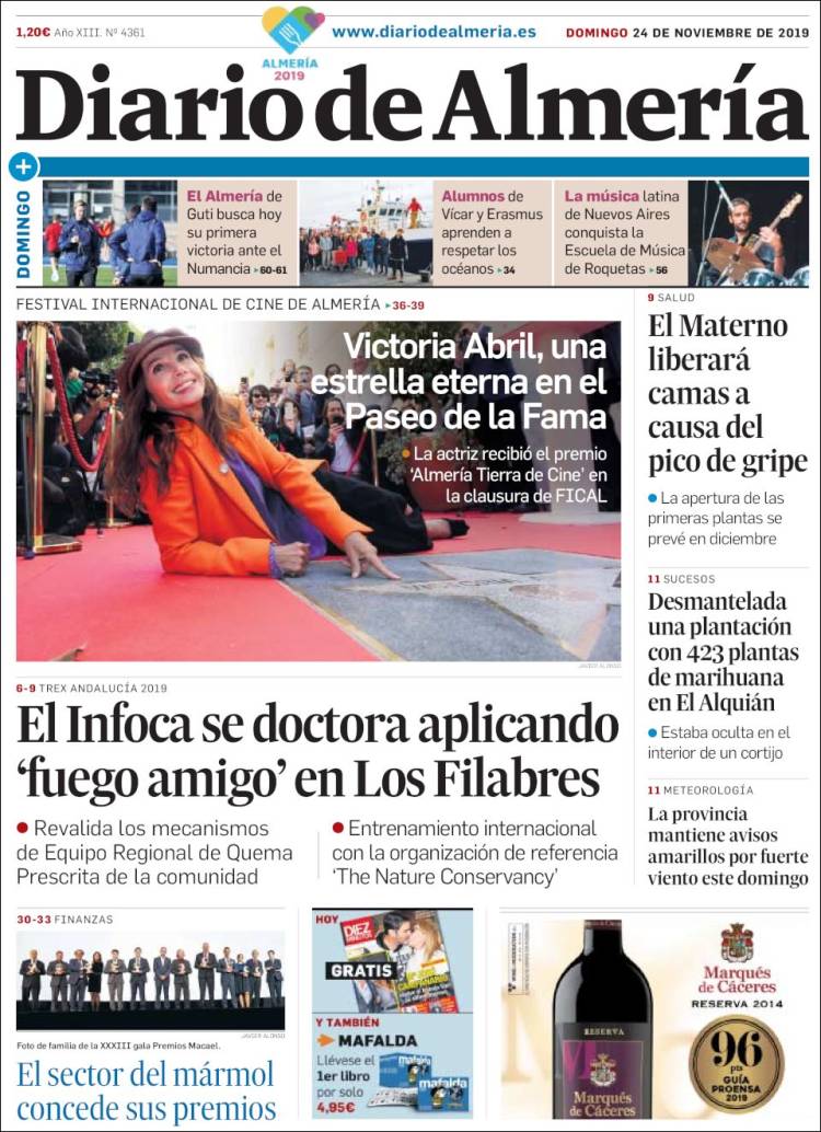 Portada de Diario de Almería (Espa&ntilde;a)