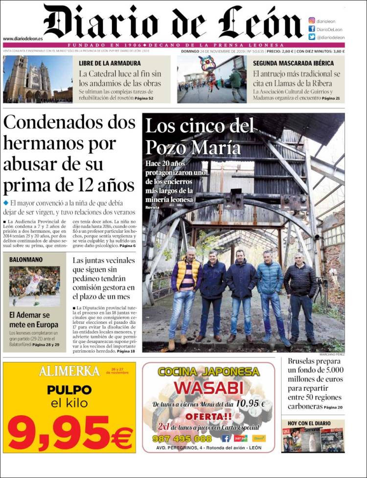 Portada de Diario de León (España)