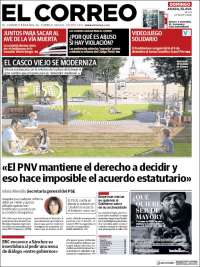 Portada de El Correo - Álava (España)