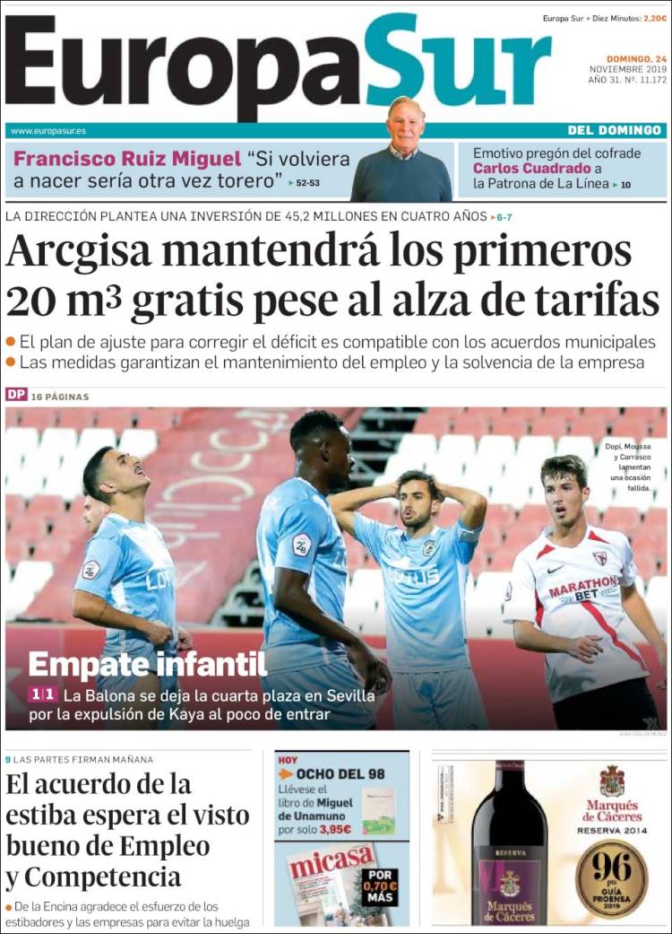 Portada de Europa Sur (Espa&ntilde;a)
