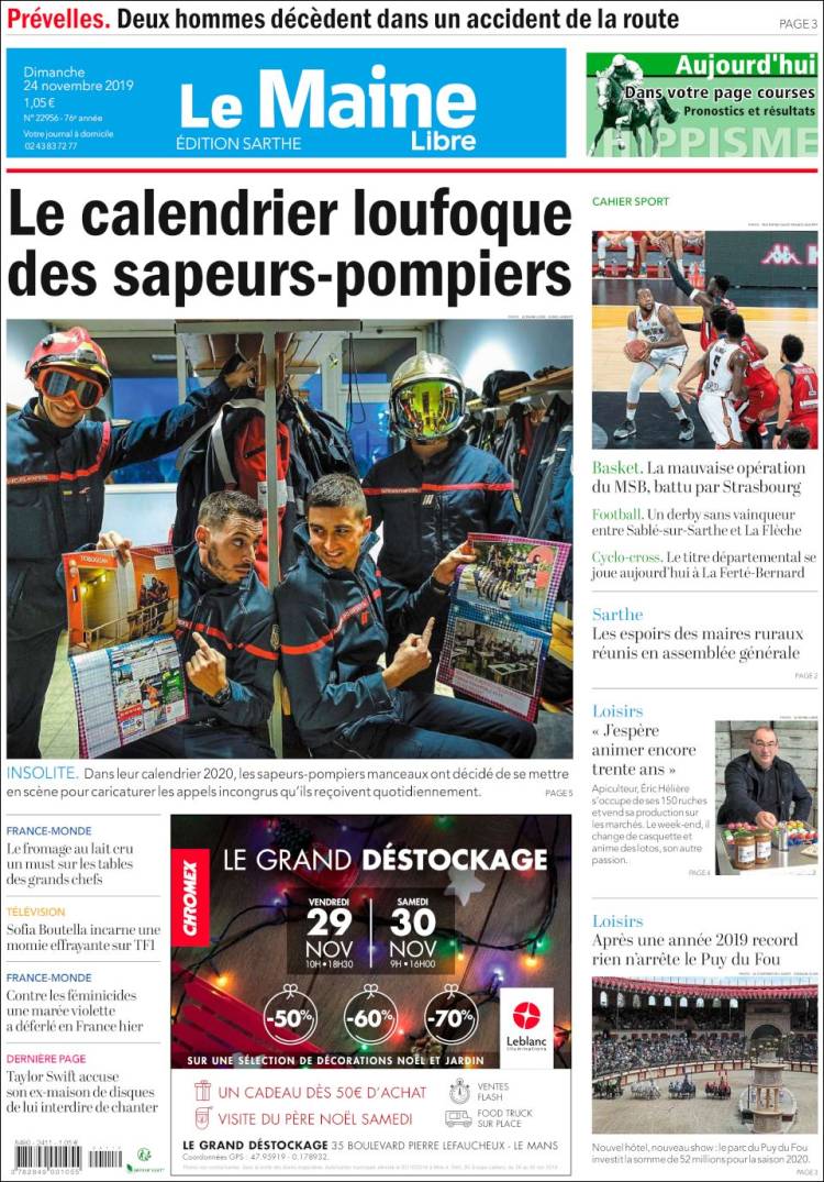 Portada de Le Maine Libre (Francia)